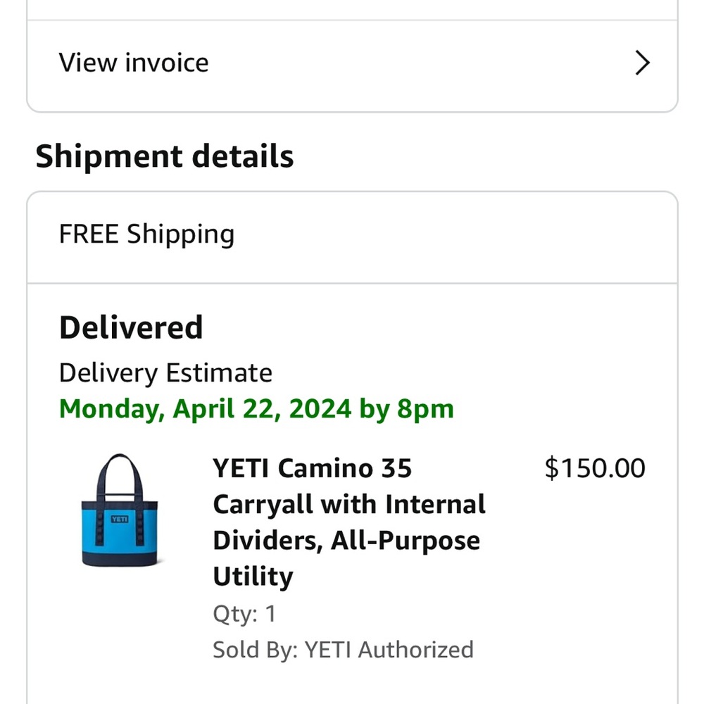 Brand New Yeti Camino 35 Carry Bag